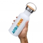 Preview: Trinkflasche aus Edelstahl 304 und Bambus. Speziell für die Bedruckung im Sublimationsverfahren